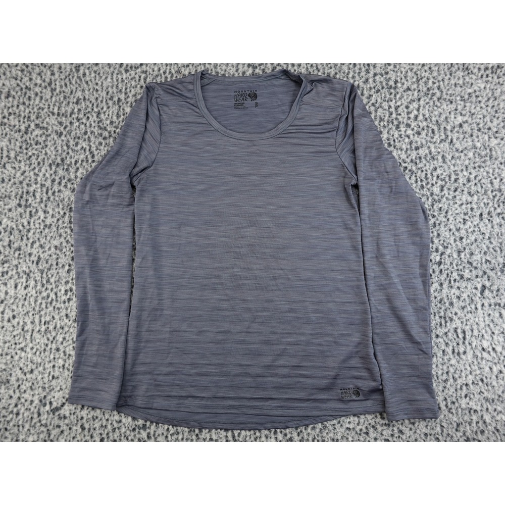 Mountain Hardwear Performance Top Womens Small Gray Excellent Thumbholes OL6256